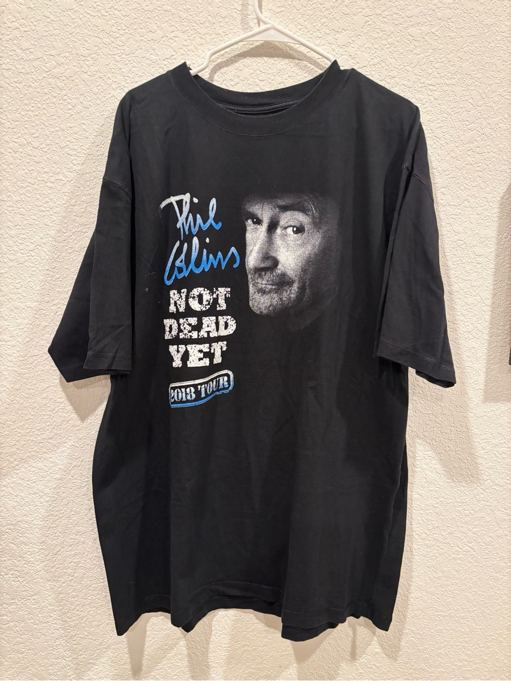 Phil Collins Not Dead Yet Live Tour 2018 Black Mens size XL nascar racing tee
